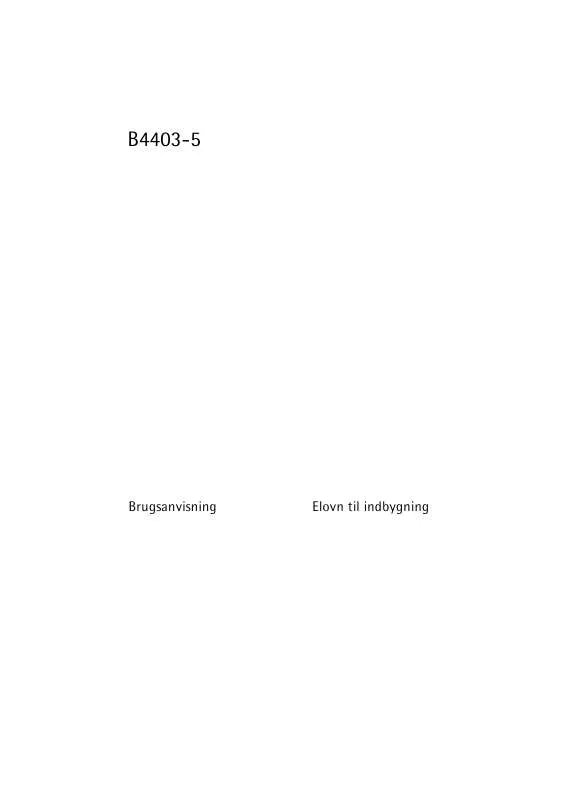 Mode d'emploi AEG-ELECTROLUX B4403-5-B