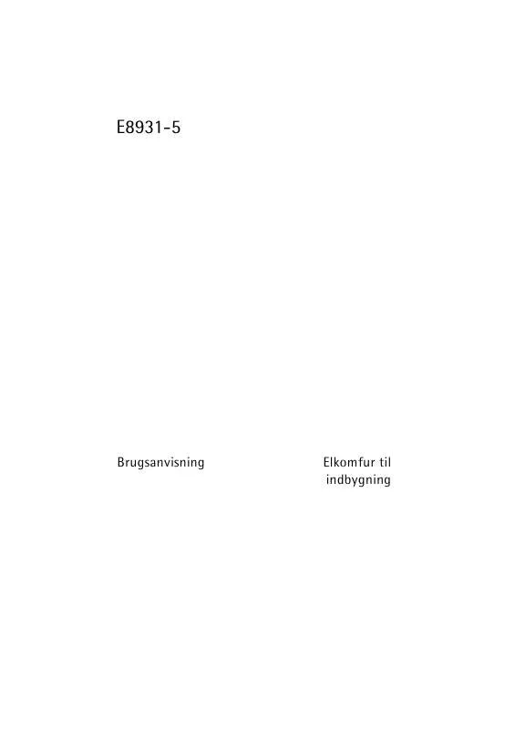 Mode d'emploi AEG-ELECTROLUX E8931-5-A