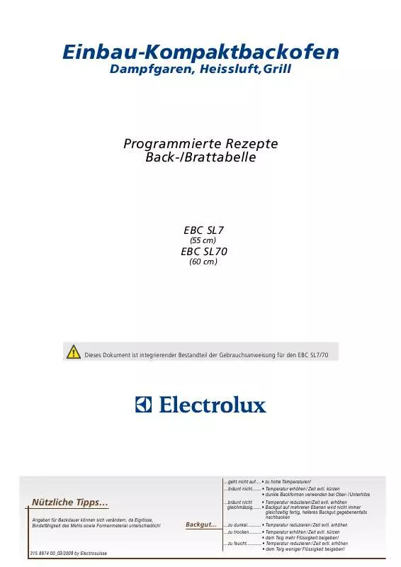 Mode d'emploi AEG-ELECTROLUX EBCSL70S