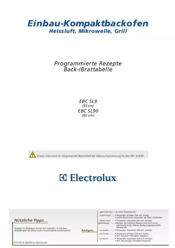 Mode d'emploi AEG-ELECTROLUX EBCSL90
