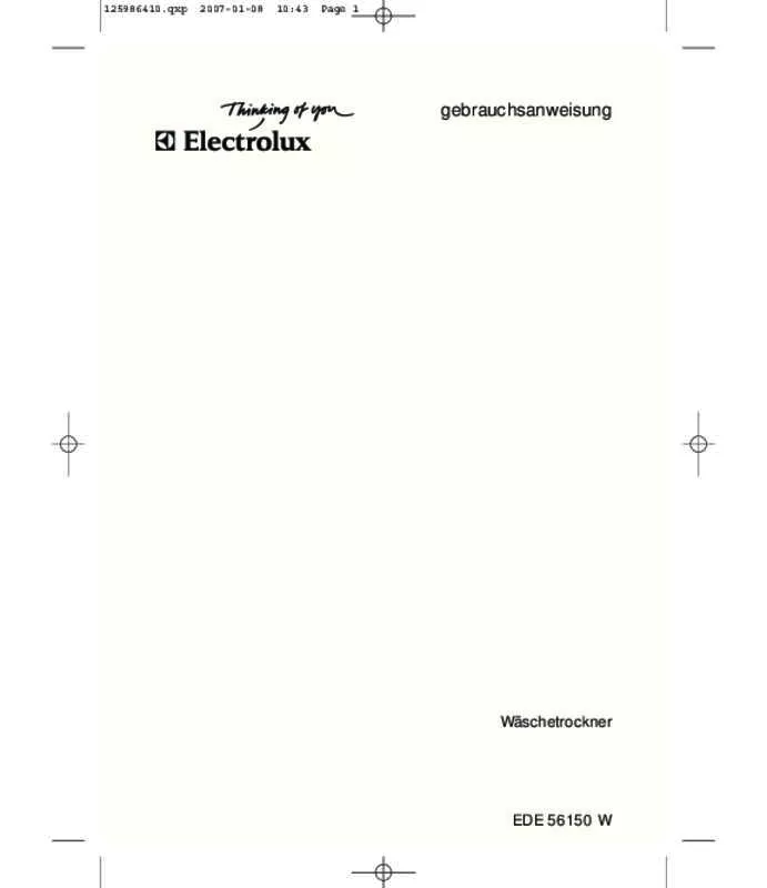 Mode d'emploi AEG-ELECTROLUX EDE56150W