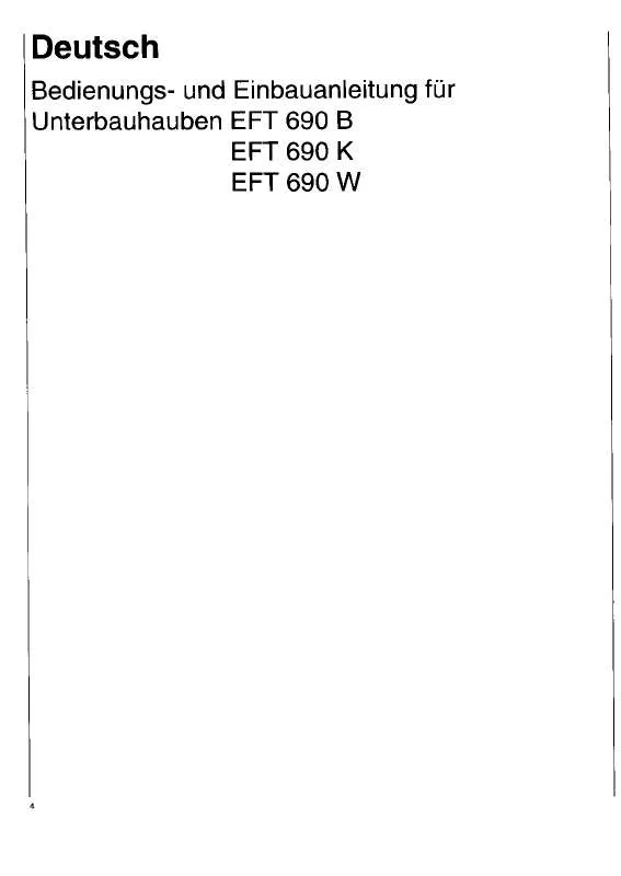 Mode d'emploi AEG-ELECTROLUX EFT690B