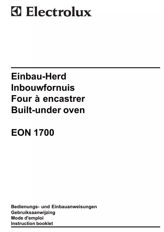 Mode d'emploi AEG-ELECTROLUX EON1700A