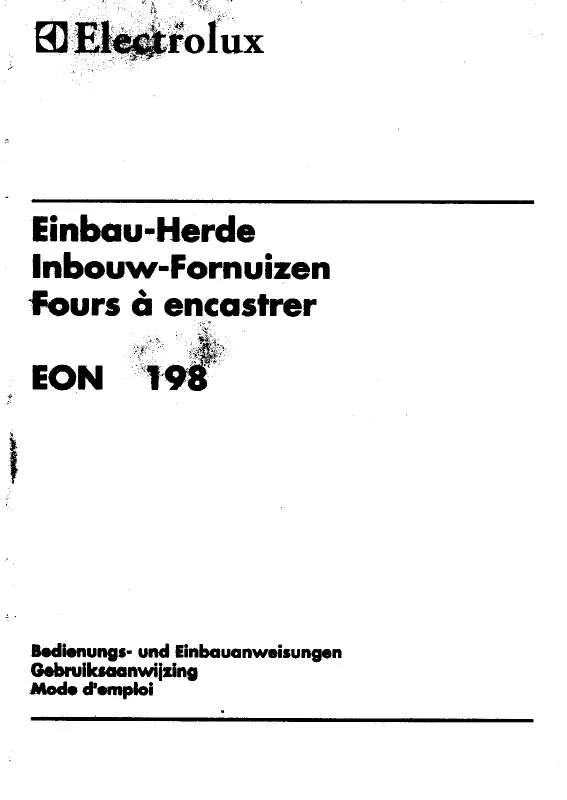 Mode d'emploi AEG-ELECTROLUX EON198A
