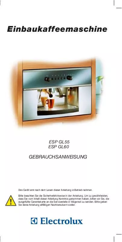 Mode d'emploi AEG-ELECTROLUX ESPGL60.3