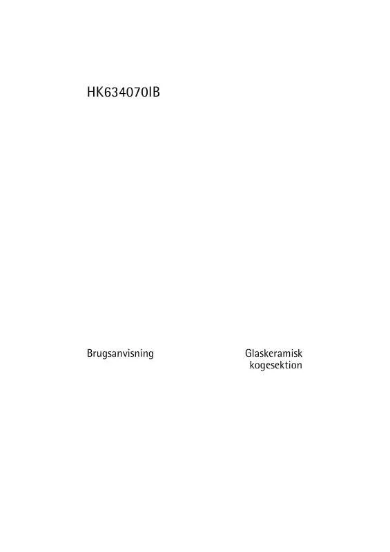Mode d'emploi AEG-ELECTROLUX HK634070IB