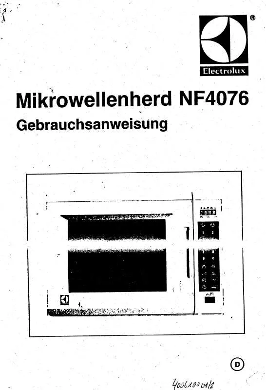 Mode d'emploi AEG-ELECTROLUX NF4076