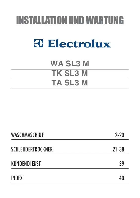 Mode d'emploi AEG-ELECTROLUX WASL3M