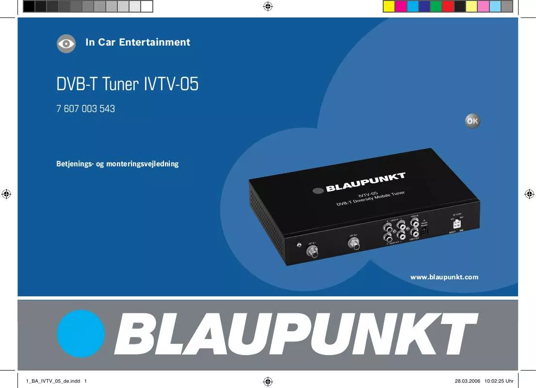 Mode d'emploi BLAUPUNKT IVTV-05