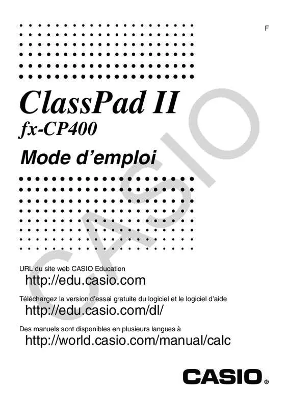 Mode d'emploi CASIO FX-CP400+E