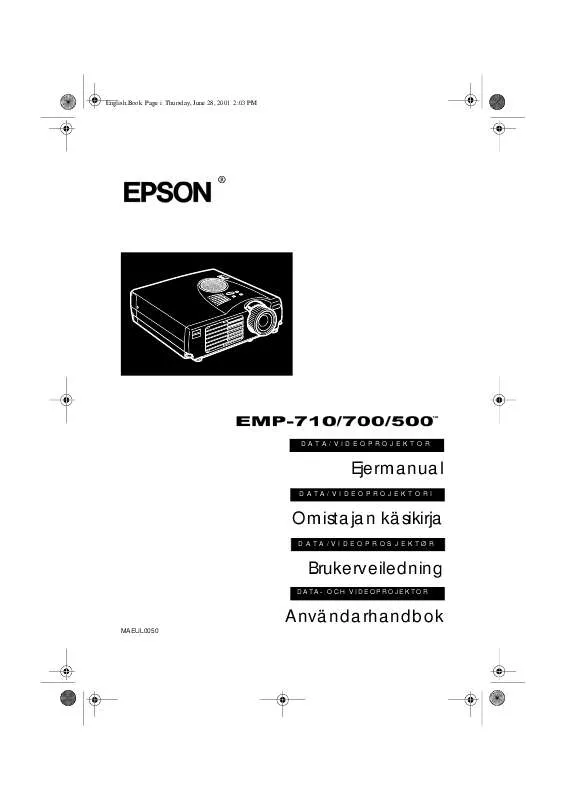 Mode d'emploi EPSON EMP-500