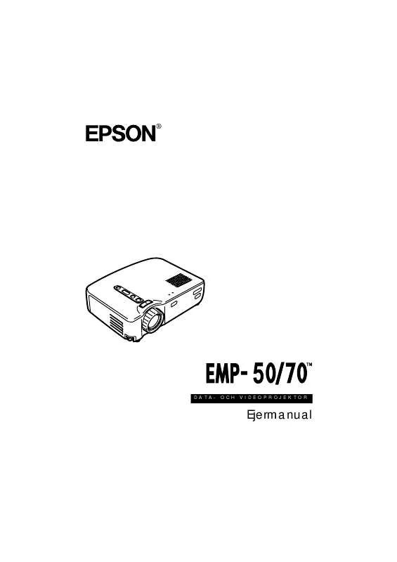 Mode d'emploi EPSON EMP-70