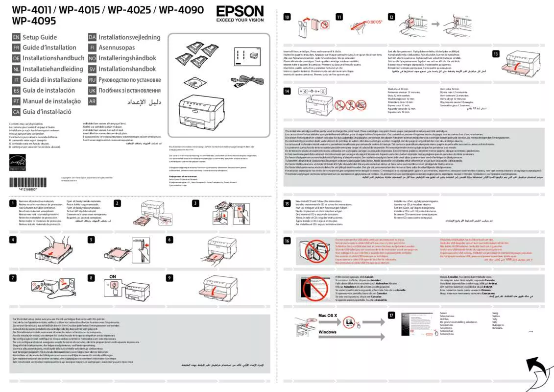 Mode d'emploi EPSON WP-4095DN