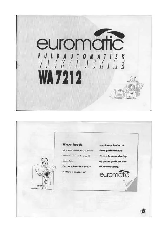 Mode d'emploi EUROMATIC WA7212