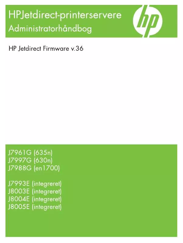 Mode d'emploi HP JETDIRECT 635N IPV6/IPSEC PRINT SERVER