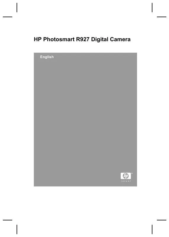 Mode d'emploi HP PHOTOSMART R927