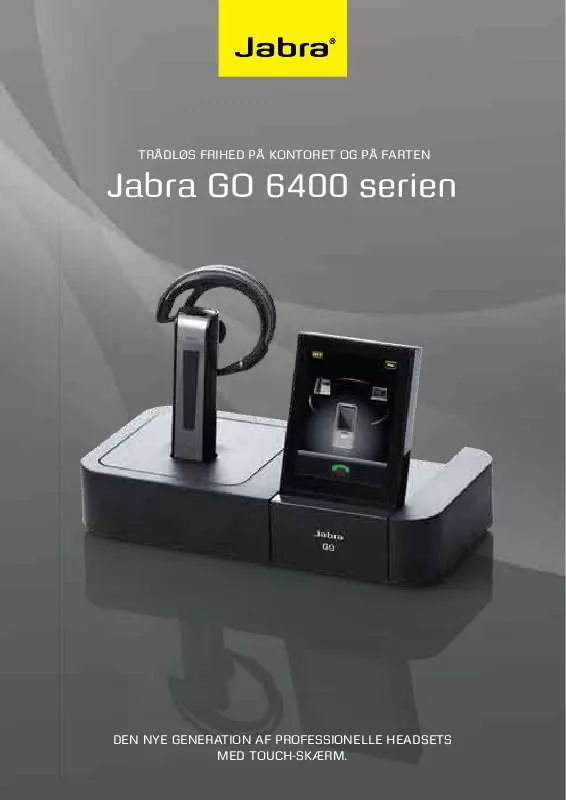 Mode d'emploi JABRA GO 6400