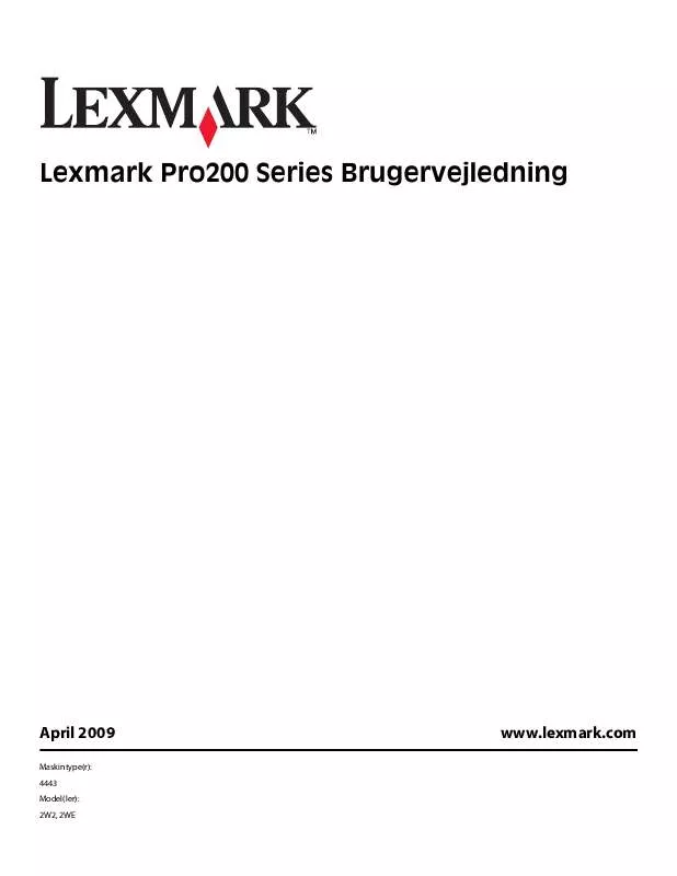 Mode d'emploi LEXMARK PROSPECT PRO200