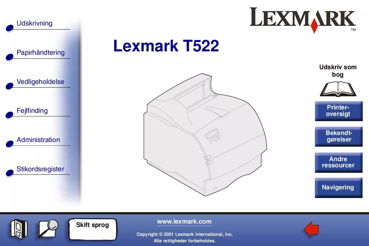 Mode d'emploi LEXMARK T520