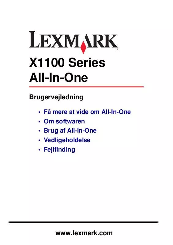 Mode d'emploi LEXMARK X1100