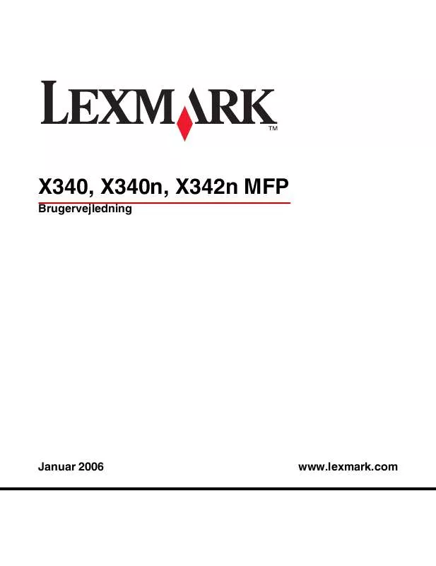 Mode d'emploi LEXMARK X340N