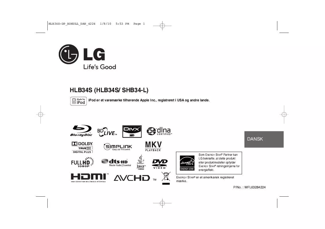 Mode d'emploi LG HLB34S