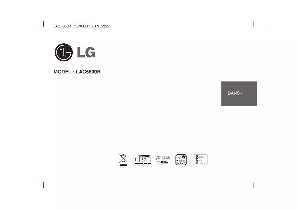 Mode d'emploi LG LAC-5800R