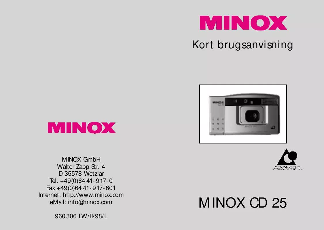 Mode d'emploi MINOX CD 25