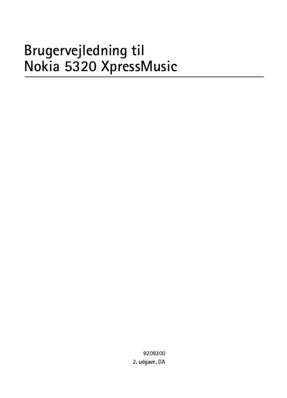Mode d'emploi NOKIA 5320 XPRESSMUSIC