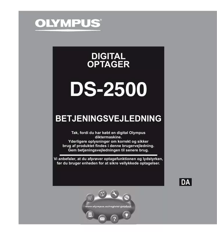 Mode d'emploi OLYMPUS DS-2500