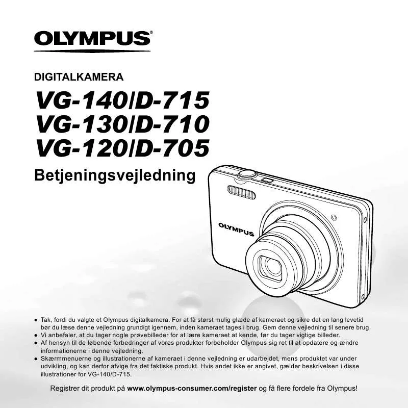 Mode d'emploi OLYMPUS VG-130
