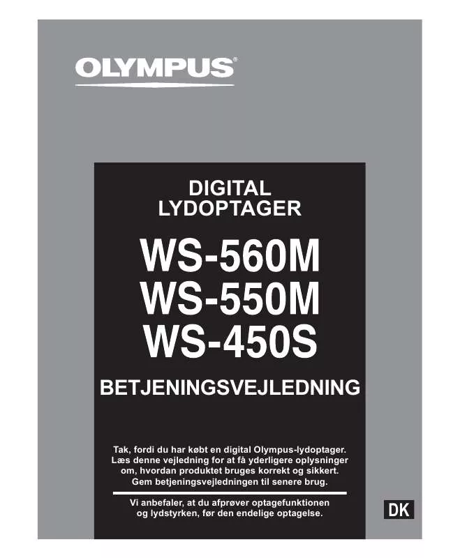 Mode d'emploi OLYMPUS WS-450S