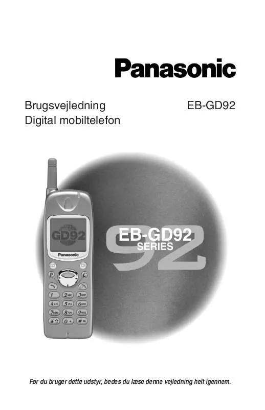 Mode d'emploi PANASONIC EB-GD92