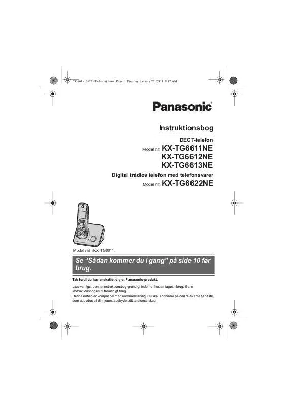 Mode d'emploi PANASONIC KX-TG6611NE