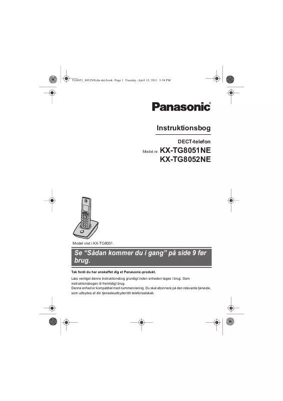 Mode d'emploi PANASONIC KX-TG8052NE