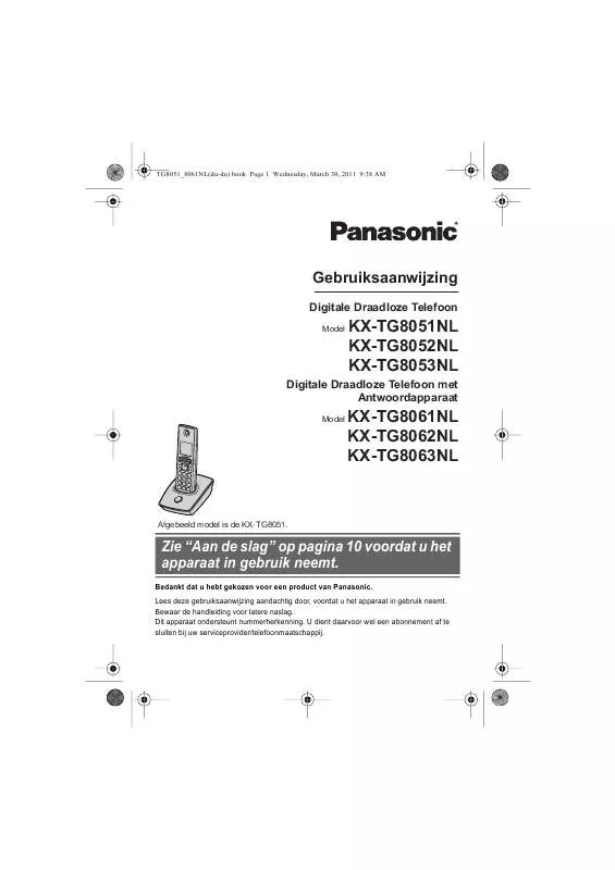Mode d'emploi PANASONIC KXTG8052NL