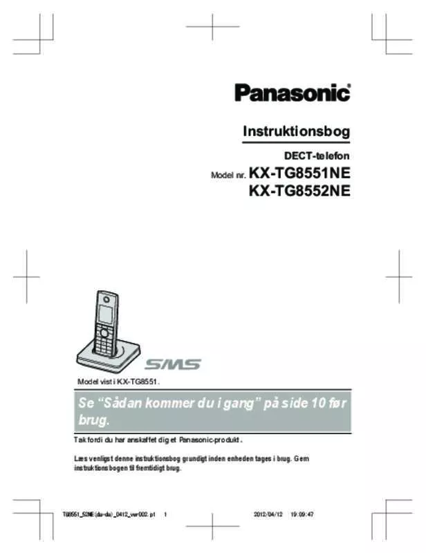 Mode d'emploi PANASONIC KX-TG8551NE