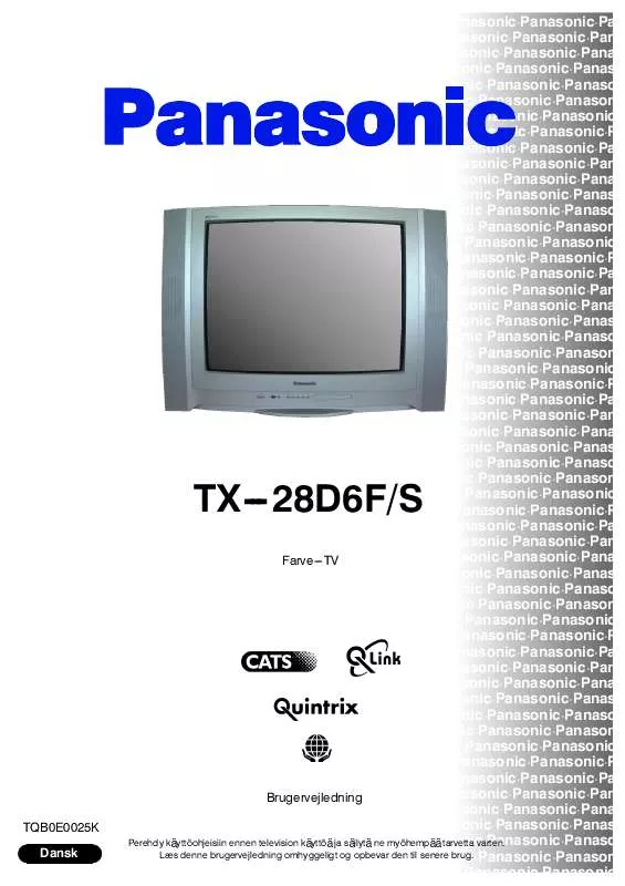 Mode d'emploi PANASONIC TX-28D6FS