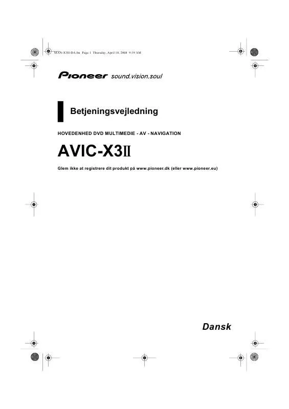 Mode d'emploi PIONEER AVICC-C-X3-2