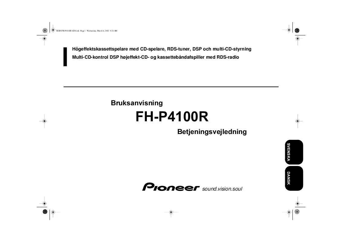 Mode d'emploi PIONEER FH-P4100R