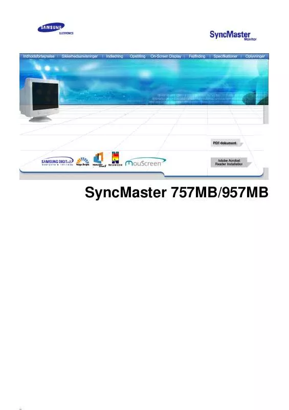 Mode d'emploi SAMSUNG SYNCMASTER 757MB