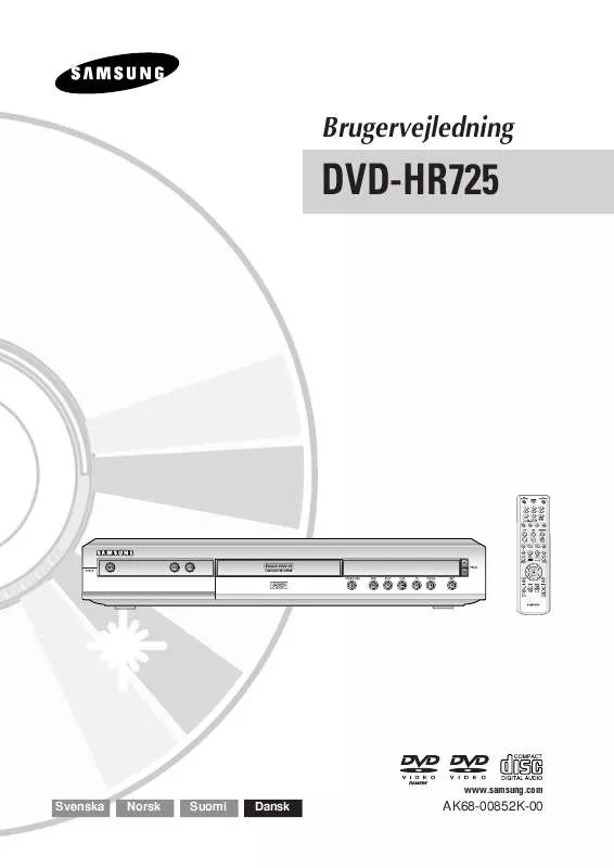 Mode d'emploi SAMSUNG DVD-HR725