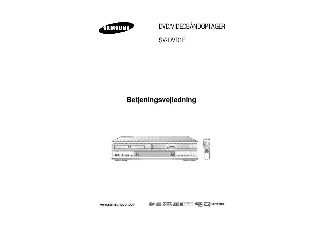 Mode d'emploi SAMSUNG SV-DVD1E/XEE