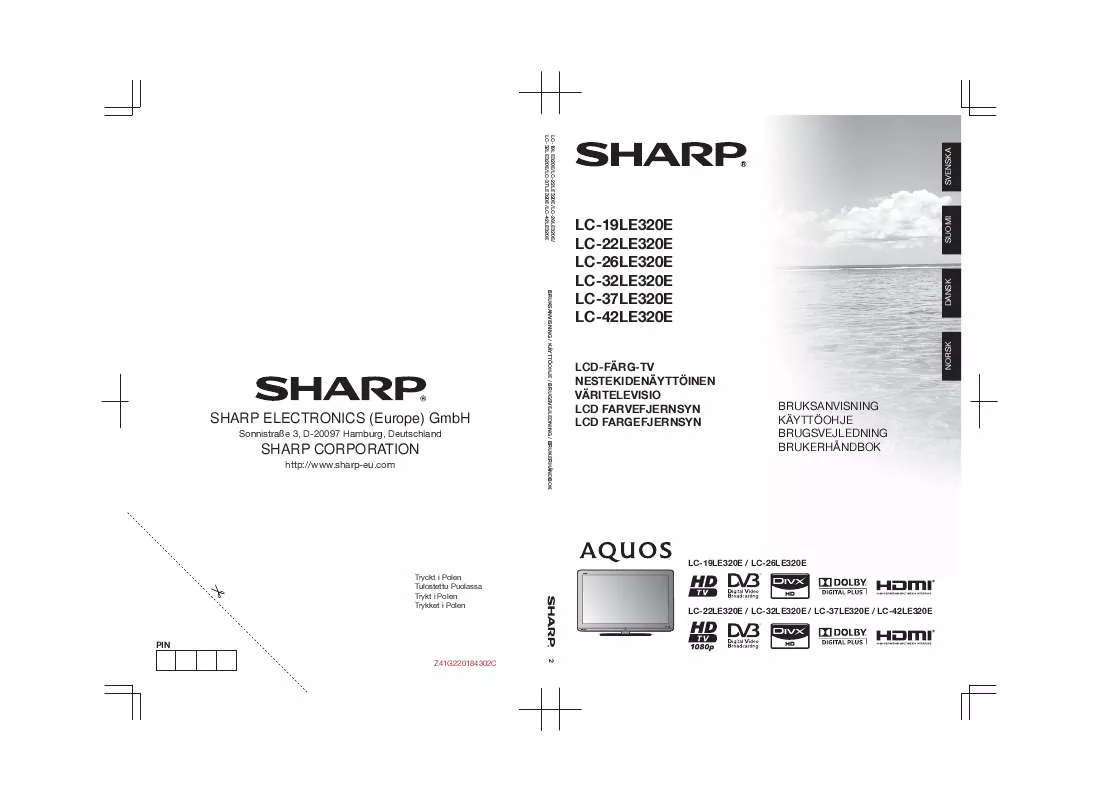 Mode d'emploi SHARP LC-19/22/26/32/37/42LE320E