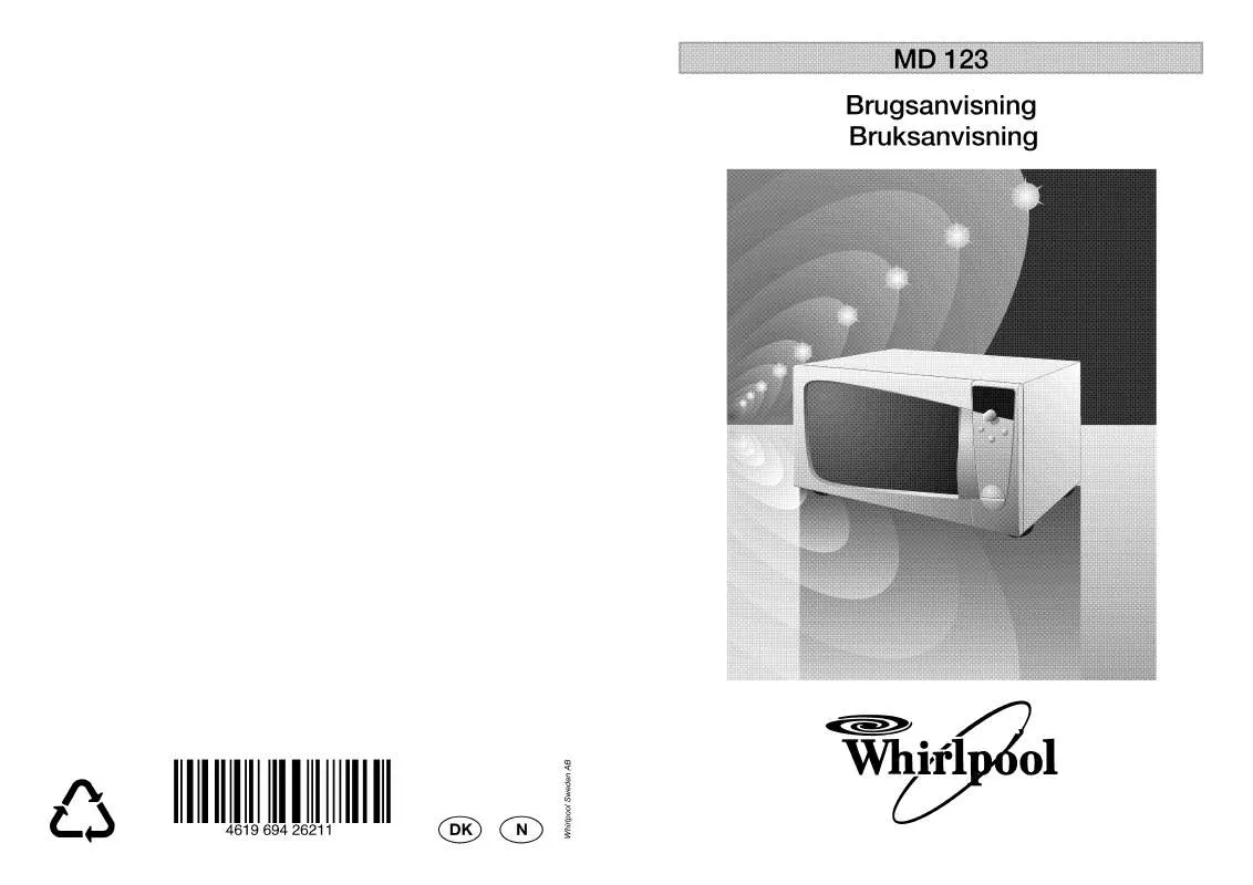 Mode d'emploi WHIRLPOOL MD 123/WH