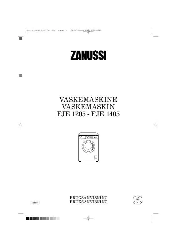 Mode d'emploi ZANUSSI FJE1205