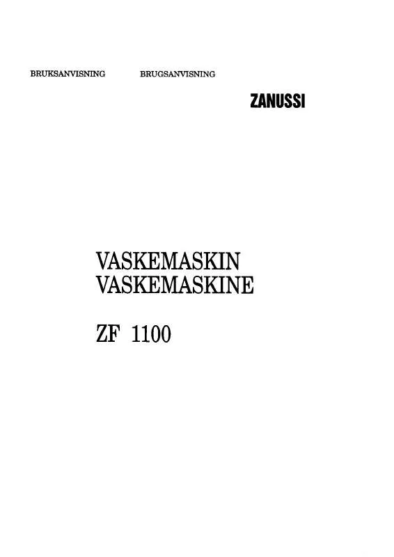 Mode d'emploi ZANUSSI ZF1100