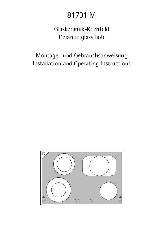 Mode d'emploi AEG-ELECTROLUX 81701M-MN F67