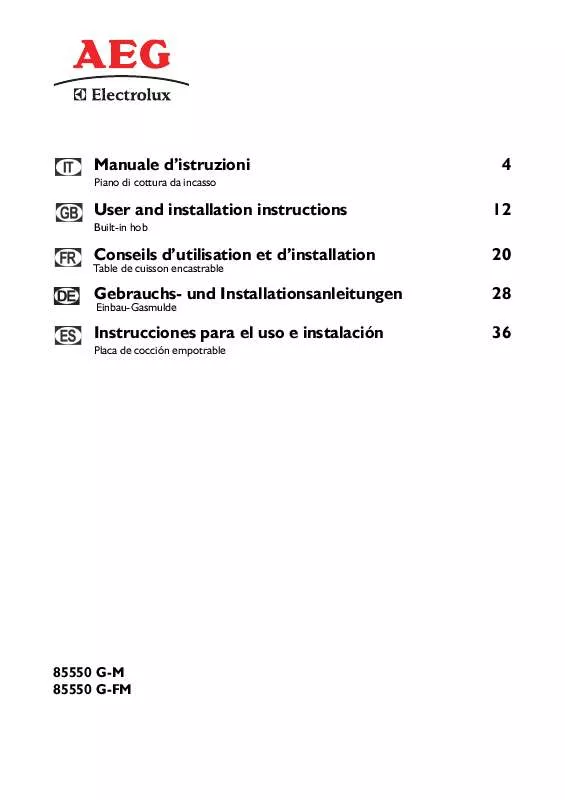 Mode d'emploi AEG-ELECTROLUX 85550G-FM