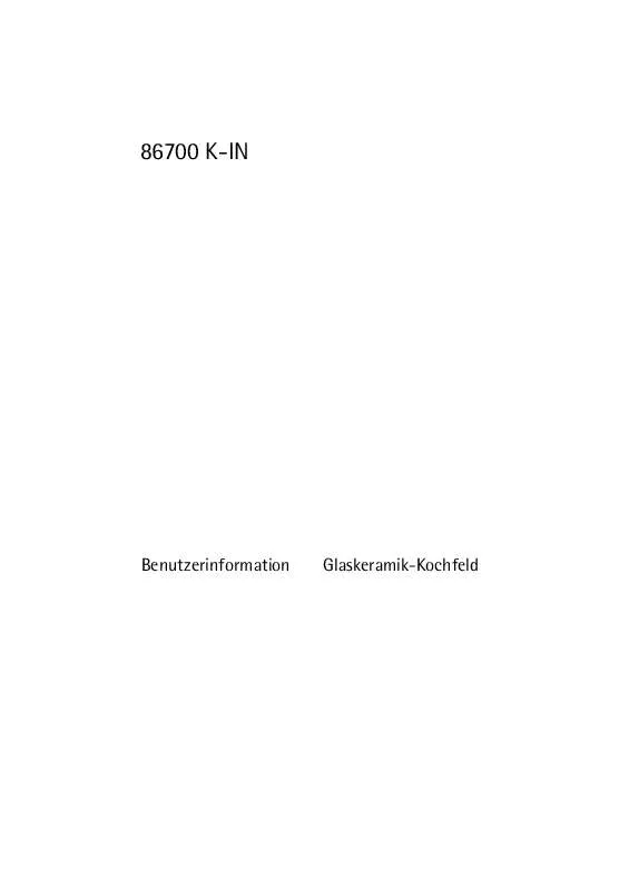 Mode d'emploi AEG-ELECTROLUX 86700K-IN 07J